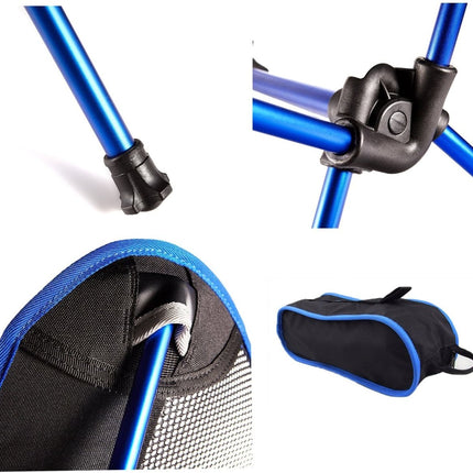 Ultralight Aluminum Alloy Folding Camping Camp Chair Outdoor Hiking Blue