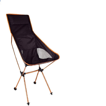 Camping Chair Folding High Back Backpacking Chair with Headrest Brown