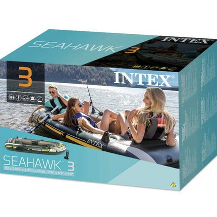 INTEX Seahawk 3 Person Inflatable Boat Fishing Boat Raft Set 68380NP AU