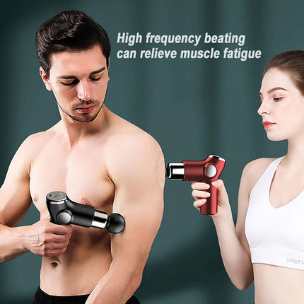 Mini Massage Gun LCD Display Percussion Massager Muscle Relaxing Therapy Deep Tissue AU Red