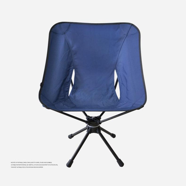 Outdoor Hiking Camping Beach Portable Folding Swivel Chair Carry Bag Blue