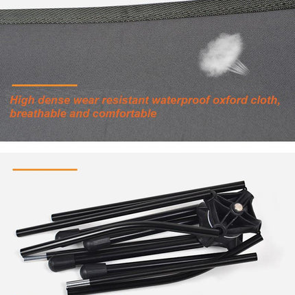 Outdoor Hiking Camping Beach Portable Folding Swivel Chair Carry Bag Black