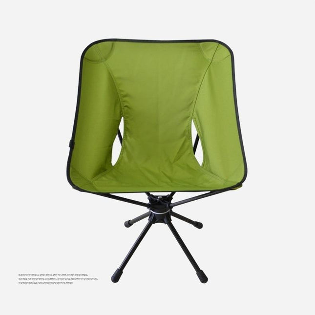 Outdoor Hiking Camping Beach Portable Folding Swivel Chair Carry Bag Green