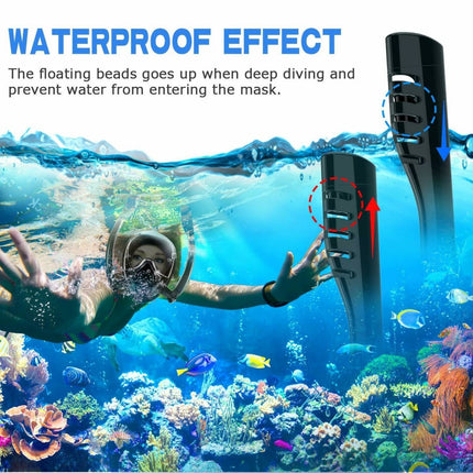 Snorkel Mask Safe Double Breathing System Full Face Snorkeling Anti Leak/Fog AU Small