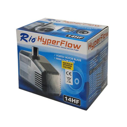 Submersible Water Pump 3190L/HR - Rio Hyperflow 14HF Professional Grade Pump for Hydroponic Systems