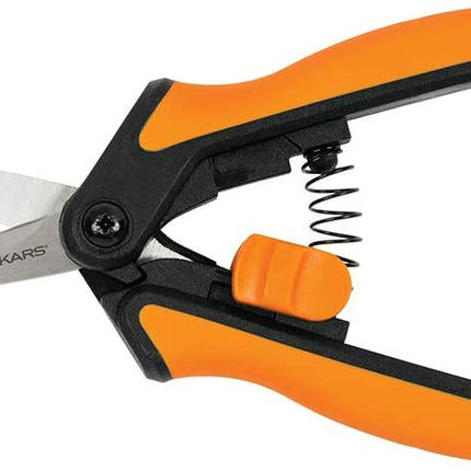 Fiskars Softouch Micro-Tip Pruning Snips - Non-Coated Blades for Precise Trimming of Delicate Plants