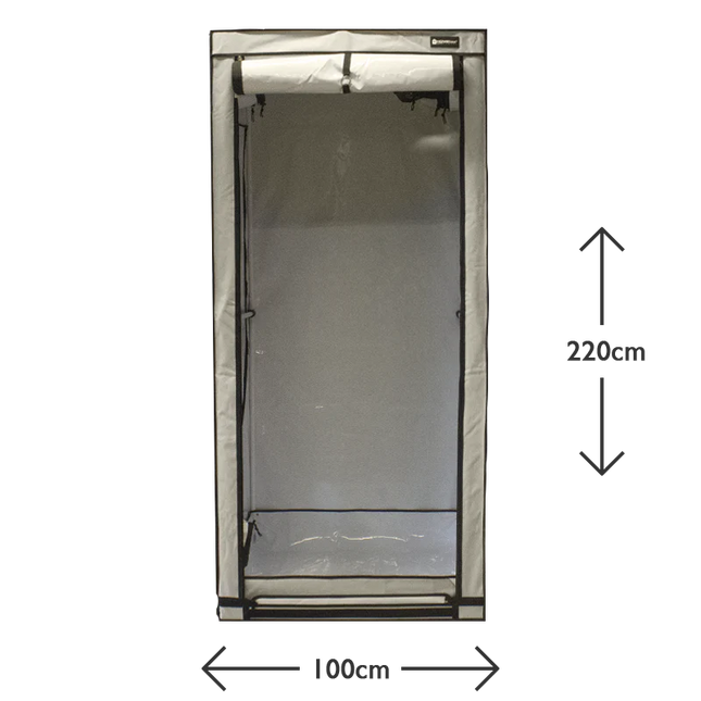 Homebox Q100- Extra Tall Ambient Grow Tent | 100cm x 100cm x 220cm - hydroponic grow room house tent