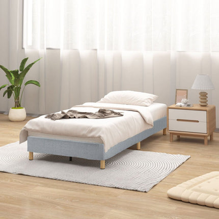 Metal Bedframe Mattress Foundation (Light Grey) &#8211; Double