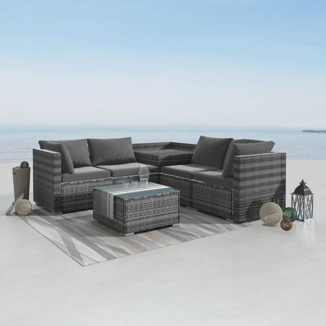 6PCS Outdoor Modular Lounge Sofa Coogee &#8211; Grey