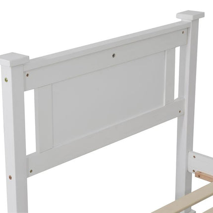 Single Solid Pine Timber Bed Frame &#8211; White