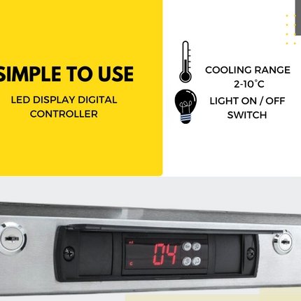 2-Door Stainless Steel Under Counter Can Cooler Wine Bar Fridge 208L | Pre Order