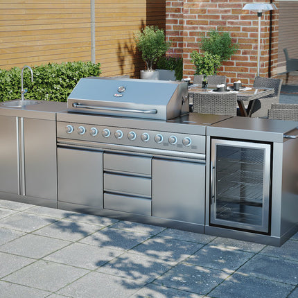 Hurricane 6 Burner Outdoor Kitchen BBQ Package High Grade #304 Stainless Steel