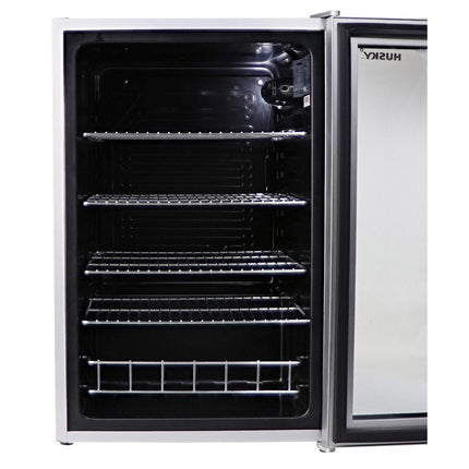 HUSKY 130L UNDERCOUTER BEVERAGE FRIDGE - SILVER HUS-130CNSIL