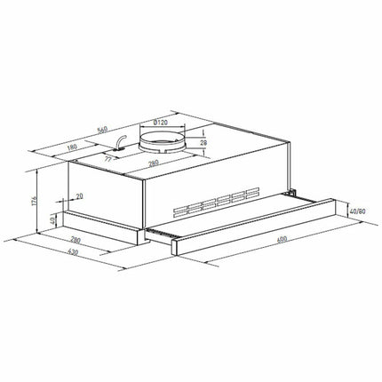 Whirlpool 60cm Slideout Rangehood WPRS60ASL