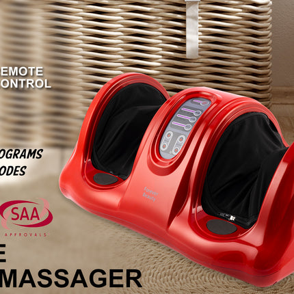 Forever Beauty Red Foot Massager Shiatsu Ankle Kneading Remote