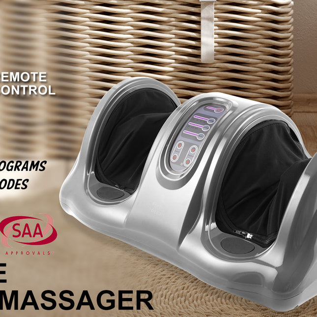 Forever Beauty Silver Foot Massager Shiatsu Ankle Kneading Remote