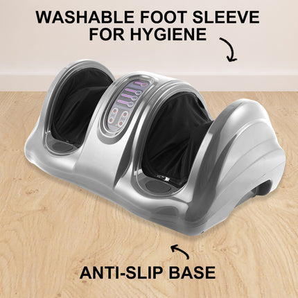 Forever Beauty Silver Foot Massager Shiatsu Ankle Kneading Remote