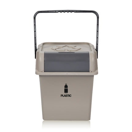 Nplastic 2 Set Brown Stackable Recycle BinRubbish Open-Touch Flip Lid 45L