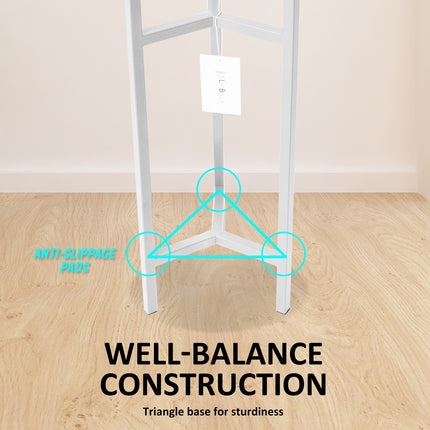La Bella 95cm White Plant Stand Planter Shelf Rack 1 Tier Steel