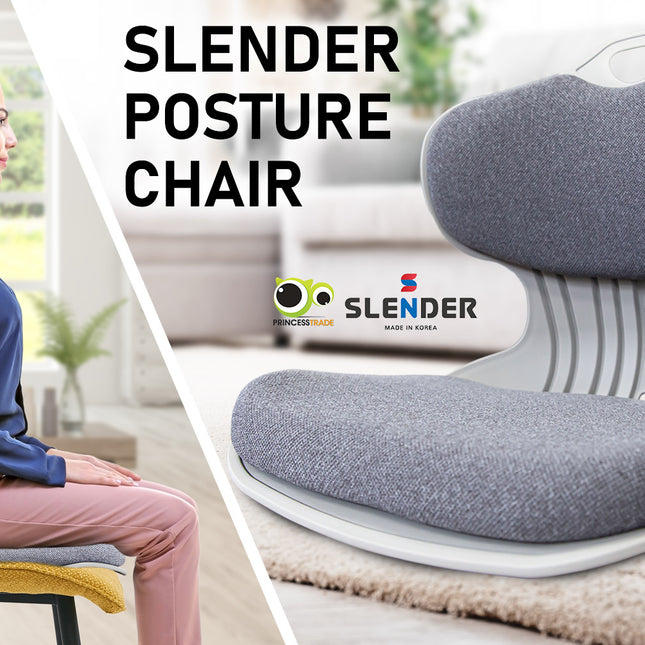 Samgong 2 Set Grey Slender Chair Posture Correction Seat Floor Lounge Stackable