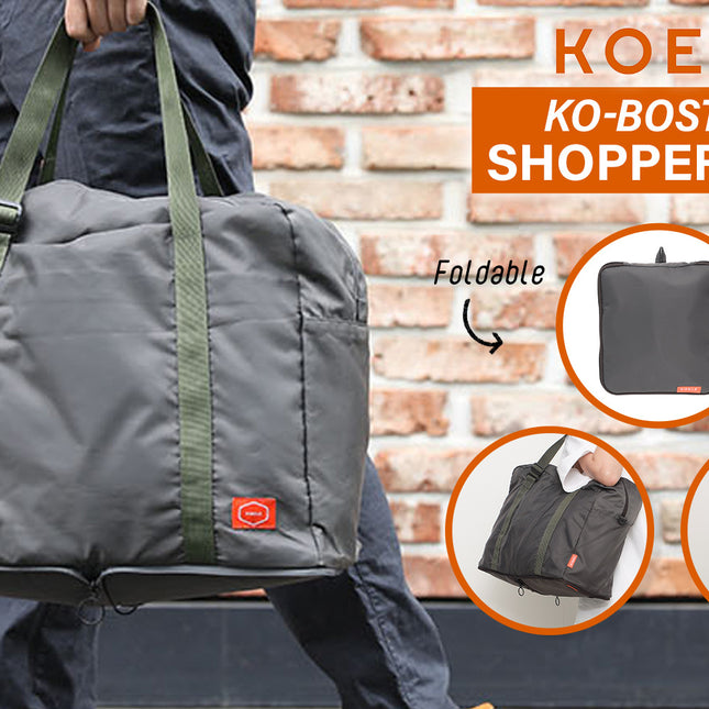 KOELE Khaki Shopper Bag Travel Duffle Bag Foldable Laptop Luggage KO-BOSTON