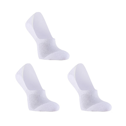 Rexy 3 Pack Small White Cushion No Show Ankle Socks Non-Slip Breathable