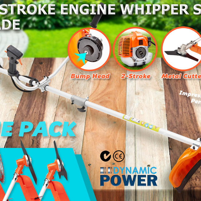 Dynamic Power Garden Whipper Snipper Brush Cutter 43cc + 4 Blade