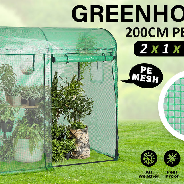 Home Ready Dome 2X1X1.8M Garden Greenhouse Walk-In Shed PE