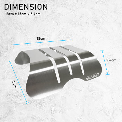 MOM'S STEEL Combo Large Stainless Steel Chopping Cutting Board + Chopping Boards Holder