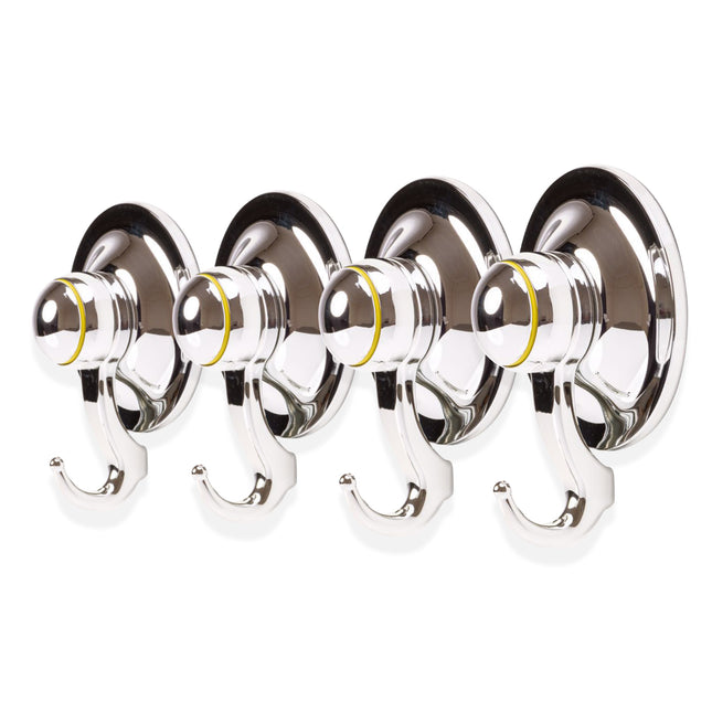 KiahLoc 4PC Chrome 72mm Suction Hook Removable