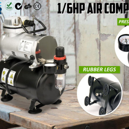 Dynamic Power Air Brush Compressor for Air Brush Spray 1/6HP 3L