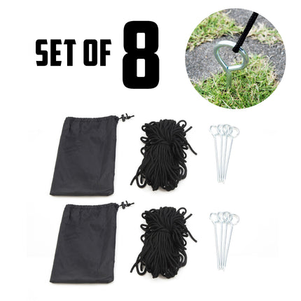 Camperoos 8 Set Gazebo Outdoor Marquee Tent Rope Set