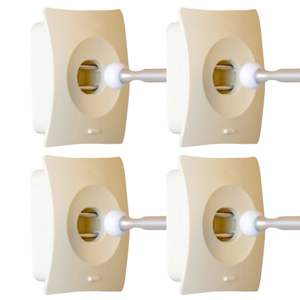 Catchhole 4X Beige Door Stopper Wall Mount Door Stop Adhesive Catch Hole Advanced