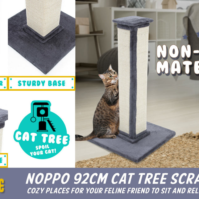 Paw Mate 92cm Grey Cat Tree Noppo Multi Level Scratcher