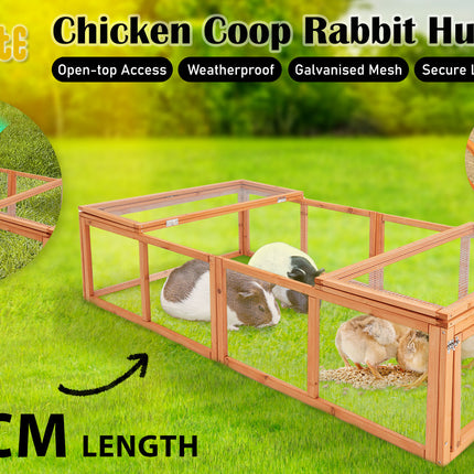 Paw Mate 180 x 90 x 48cm Chicken Coop Run Extension Rabbit Hutch Cage