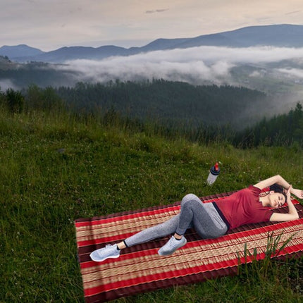 Roll Out Mattress Foldout Mat LARGE relaxation, day bed, camping or Yoga Matt Natural Kapok Filled_ 150 x 200 cm