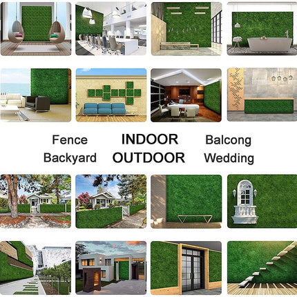 YES4HOMES 1 SQM Artificial Plant Wall Grass Panels Vertical Garden Foliage Tile Fence 1X1M Green