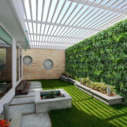 YES4HOMES 1 SQM Artificial Plant Wall Décor Grass Panels Vertical Garden Foliage Tile Fence 1X1M