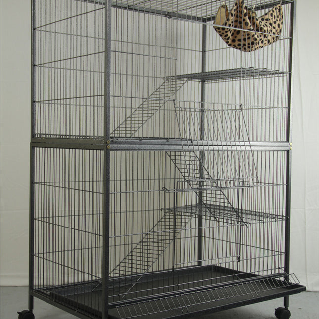 YES4PETS 3 X Platforms & 3 X Ladders For 140 cm Ferret Parrot Cat Bird Cage