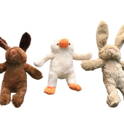 3 x Pet Puppy Dog Toy Play Animal Plush Toy Soft Squeaky 25 cm Toy