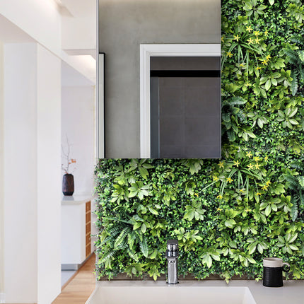 YES4HOMES 5 SQM Artificial Plant Wall Grass Panels Vertical Garden Foliage Tile Fence 1X1M Green