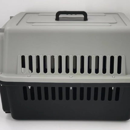 YES4PETS Large Dog Cat Crate Pet Carrier Rabbit Airline Cage With Tray And Bowl Black