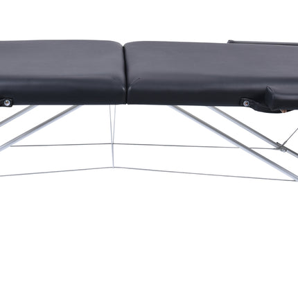 YES4HOMES 2 Fold Portable Aluminium Massage Table Massage Bed Beauty Therapy Black