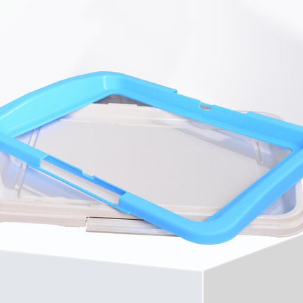 Large Portable Dog Potty Training Tray Pet Puppy Toilet Trays Loo Pad Mat Blue