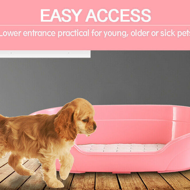 YES4PETS Pet Bed Small Plastic Dog Bedding Sleeping Resting Washable Basket Pink