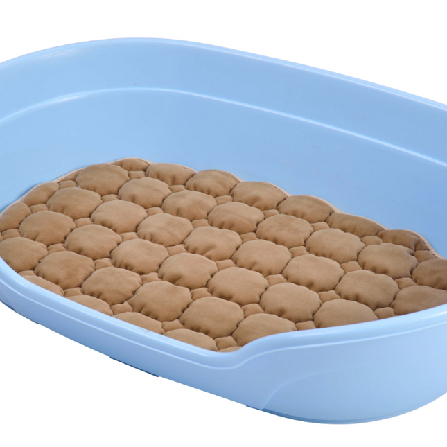 YES4PETS Pet Bed Medium Plastic Dog Bedding Sleeping Resting Washable Basket Blue