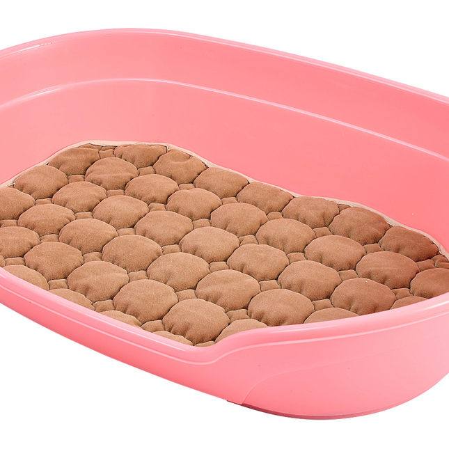 YES4PETS Pet Bed Large Plastic Dog Bedding Sleeping Resting Washable Basket Pink