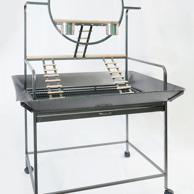 YES4PETS Large Bird Cage Parrot Playpen Gym Toy Stand With Ladder On Wheels
