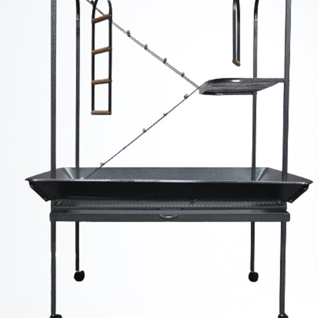 YES4PETS XXL Bird Cage Parrot Playpen Gym Toy Stand With Swing Ladders On Wheels