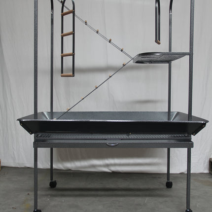 YES4PETS XXL Bird Cage Parrot Playpen Gym Toy Stand With Swing Ladders On Wheels